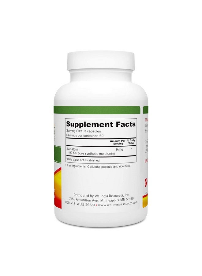 Wellness Resources Melatonin 3 mg (180 Veggie Capsules) - Vegan, Gluten Free, Non-GMO - Image 2