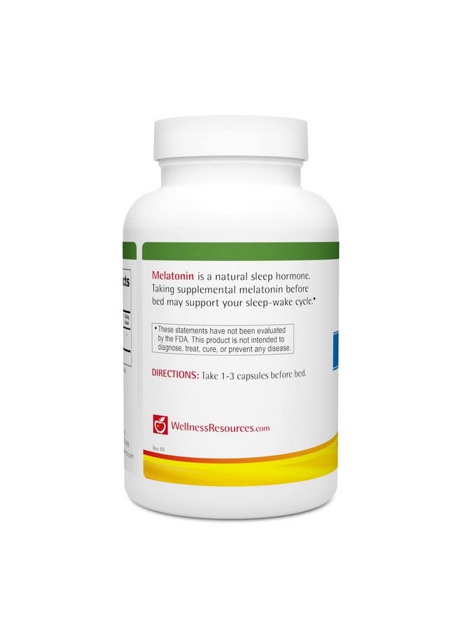 Wellness Resources Melatonin 3 mg (180 Veggie Capsules) - Vegan, Gluten Free, Non-GMO - Image 3