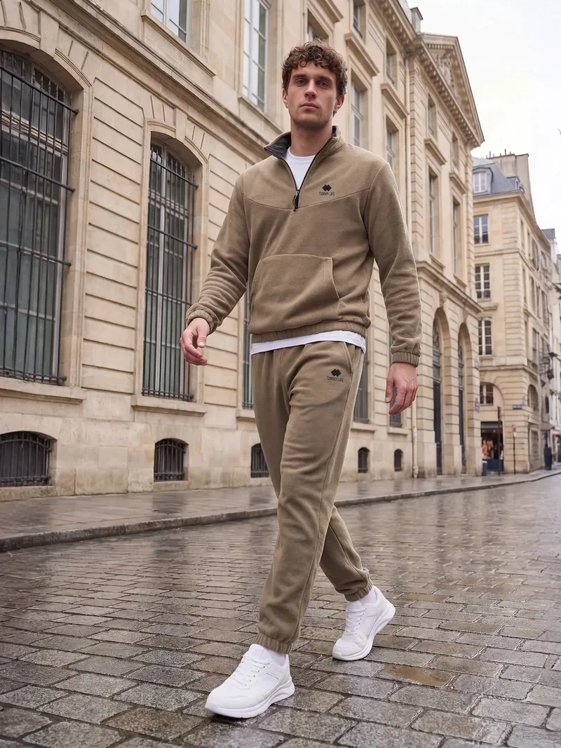تومي لايف TOMMY Men's Polyester Sweatshirt And Pants Set