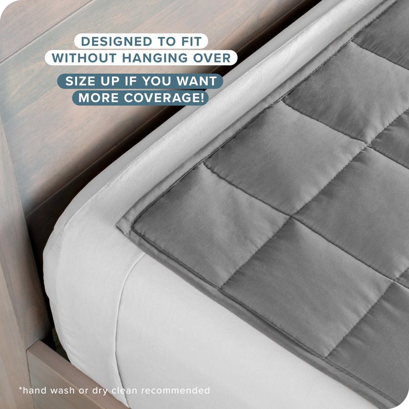 بير هوم Weighted Blanket All-Natural 100% Cotton with Nontoxic Glass Beads 60x80 17lbs, Light Grey - Image 3