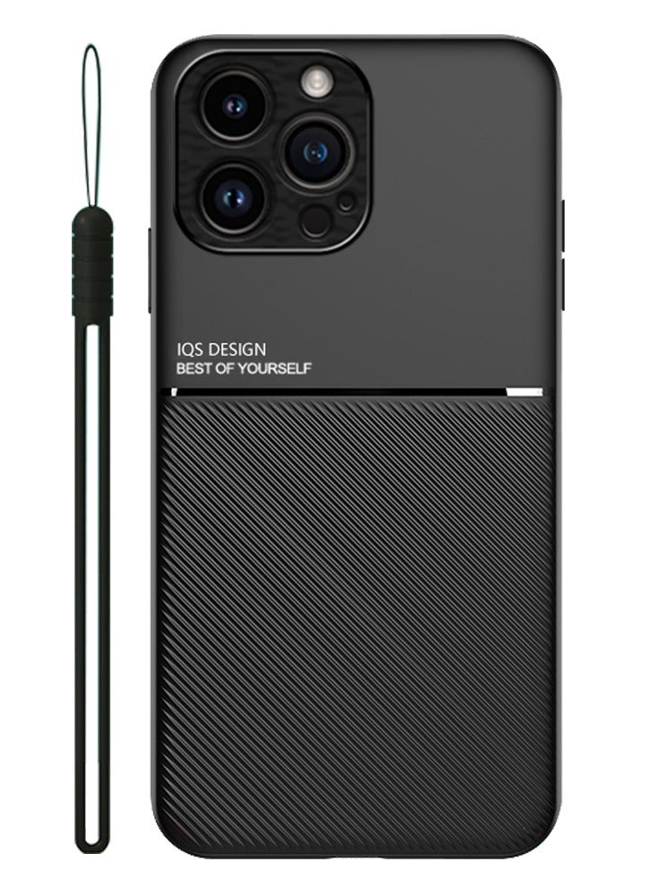 ICARLUS Case for iPhone 16 Pro Max Magnetic Cover Moire Black - Image 1