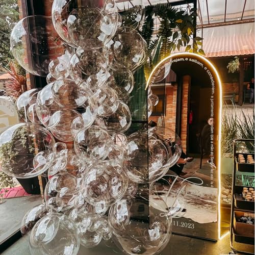 Efay Clear Balloons, Different Sizes Pre Stretched 50pcs 10" 18" 24 inch BoBo Balloons Arch Crystal Transparent Clear Bubble Balloons Garland Kits - Image 1