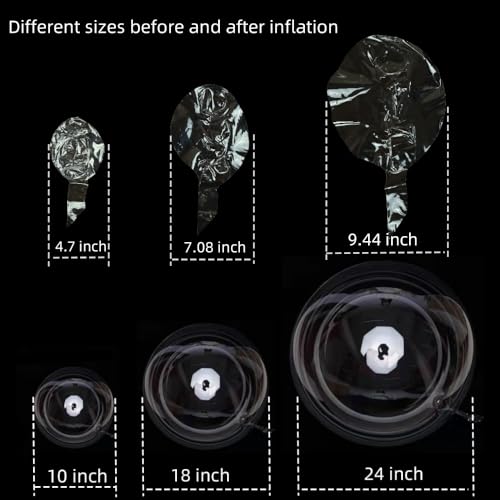 Efay Clear Balloons, Different Sizes Pre Stretched 50pcs 10" 18" 24 inch BoBo Balloons Arch Crystal Transparent Clear Bubble Balloons Garland Kits - Image 4