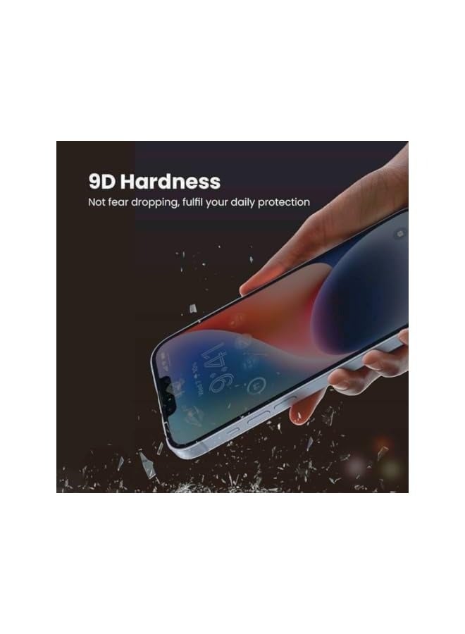 بروماس واقي شاشة للخصوصية لهاتف iPhone 13، واقي شاشة من الزجاج المقوى الممتاز، مضاد للخدش، خالي من الفقاعات، معرف الوجه، صلابة 9H، زجاج خصوصية مقاوم للخدش iPhone 13 - Image 5