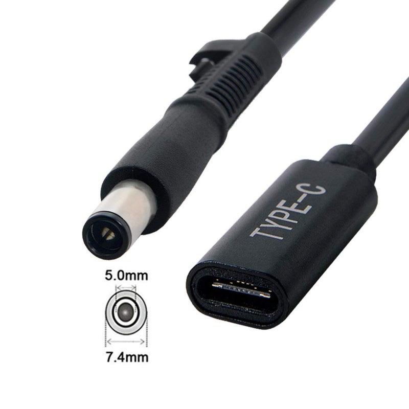 cablecc Type C USB-C Female Input to DC 7.4x5.0mm Power PD Charge Cable fit for HP Laptop 18-20V - Image 5