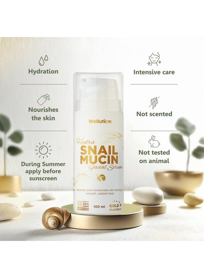 WELLUTION Snail Mucin Serum - 80% Pure Snail Secretion Filtrate - Fast-Absorbing & Non-Sticky - Deep Hydration & Repair - Hyaluronic Acid & Aloe - 3.4oz, Made in USA - Image 5