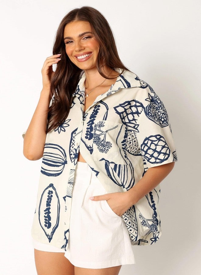 KOTTY Women's Oversized Printed Cotton Blend Shirt(Multicolour,XL) - Image 5