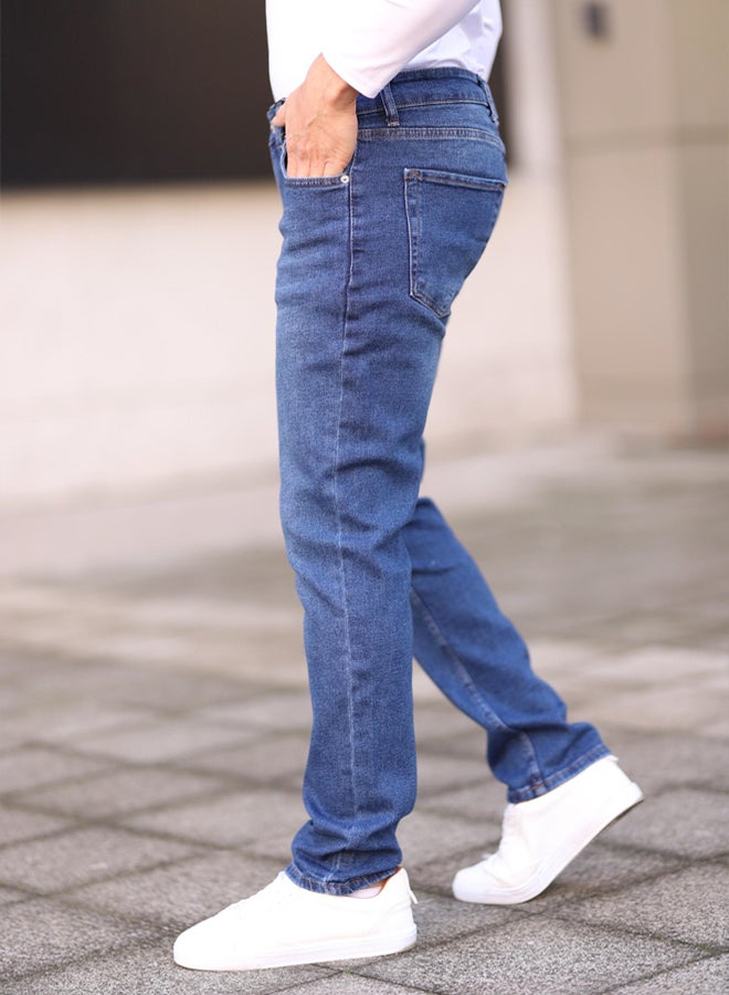 trendyol Medium Blue5001 Men's Regular Jeans - Image 3