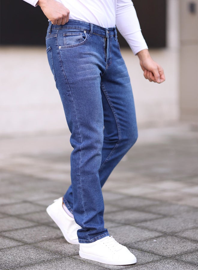 trendyol Medium Blue5001 Men's Regular Jeans - Image 2