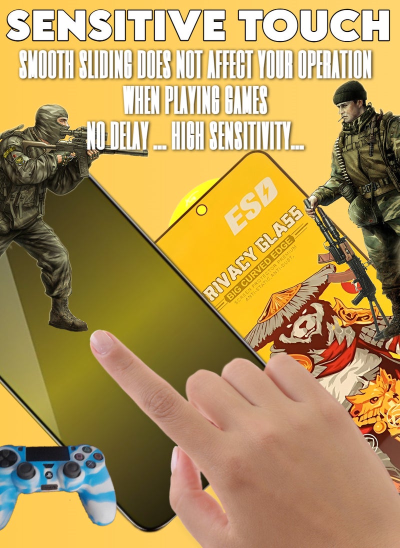 ESD Tempered Dustproof Privacy Glass Screen Protector Compatible For Samsung Galaxy S24 - Image 3