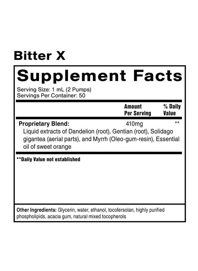 Quicksilver Scientific Quicksilver Scientific Dr. Shade's BitterX - Highly Concentrated Bitters for Digestion - Fast Acting Digestive Support & Liver Supplement with Dandelion Root, Gentian Root, Solidago & Myrrh (50ml) - Image 2