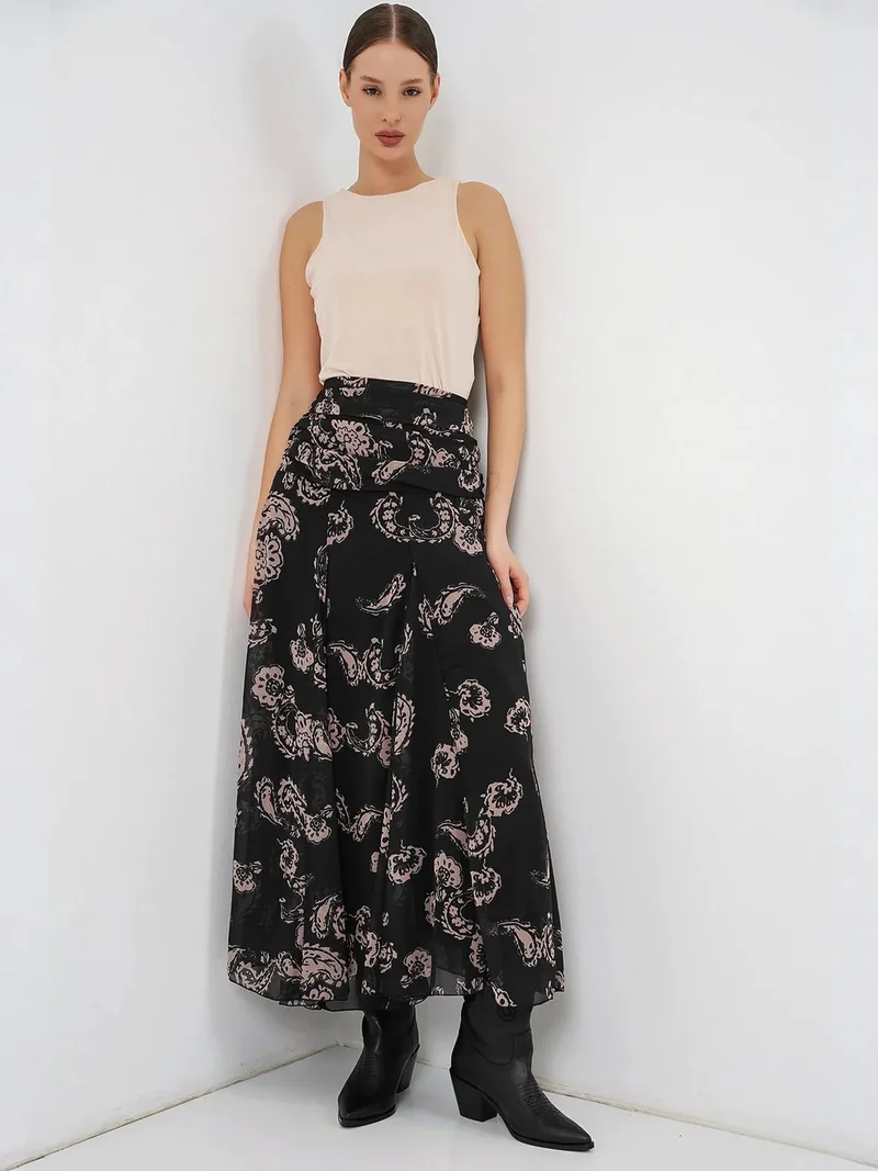 بيغ دارت BDART High Waist Paisley Maxi Skirt