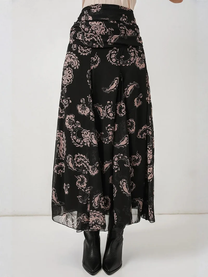 بيغ دارت BDART High Waist Paisley Maxi Skirt