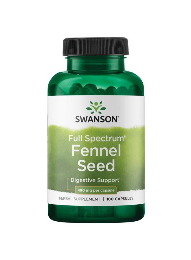 SWANSON Fennel 480 Milligrams 100 Capsules - Image 1
