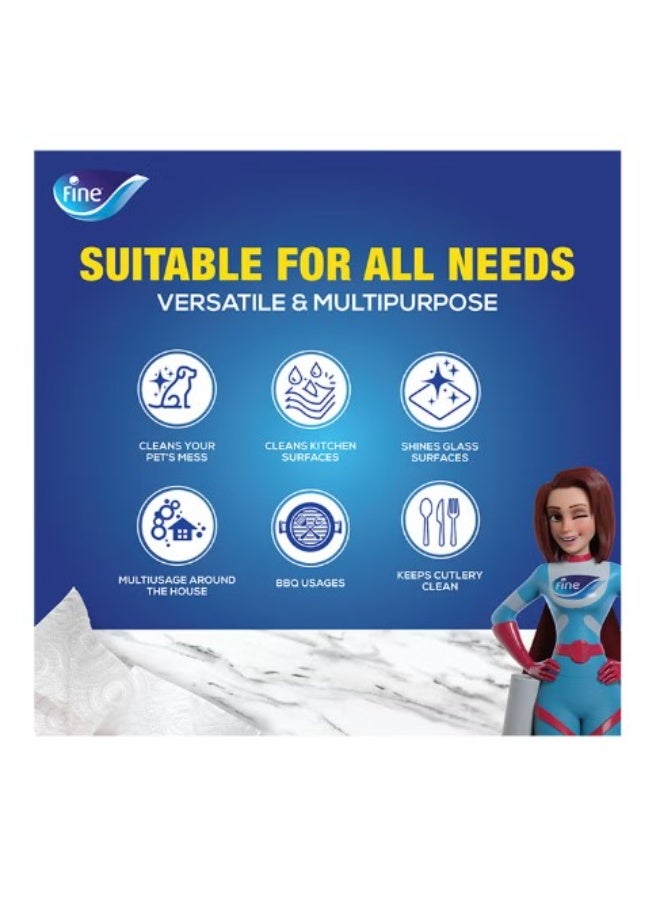 Super Towel Pro, Highly Absorbent, Sterilized, 8+4,3 Ply Pack Of 12 60 Sheets White 26.5x21cm - Image 4