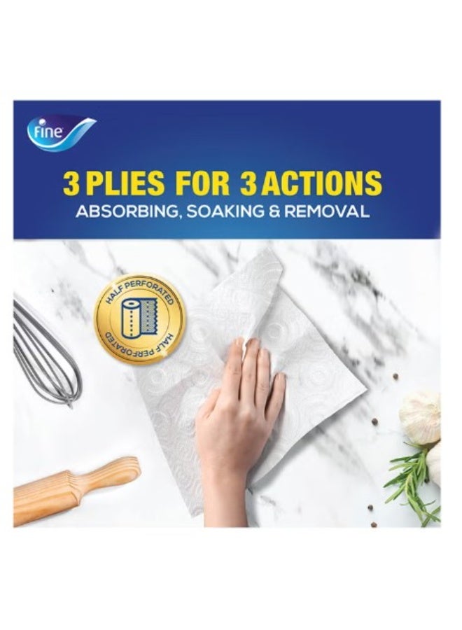 Super Towel Pro, Highly Absorbent, Sterilized, 8+4,3 Ply Pack Of 12 60 Sheets White 26.5x21cm - Image 3