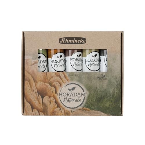 Schmincke - Horadam Naturals, Set Mineral, 5 x 15 ml tubes, 86002097, finest vegan watercolor, vegetable pigments, combination of watercolor & gouache - Image 1