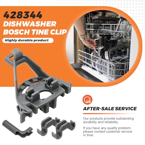 Beaquicy 00428344 428344 Dishwasher Bearing Lower Rack Flip Tine Clip Kit Fit for Bosch Thermador Kenmore Dishwasher, Replaces 428344 418499 420199 00418499 00420199 1999096, 180 DAYS WARRAMTY by Beaquicy - Image 3