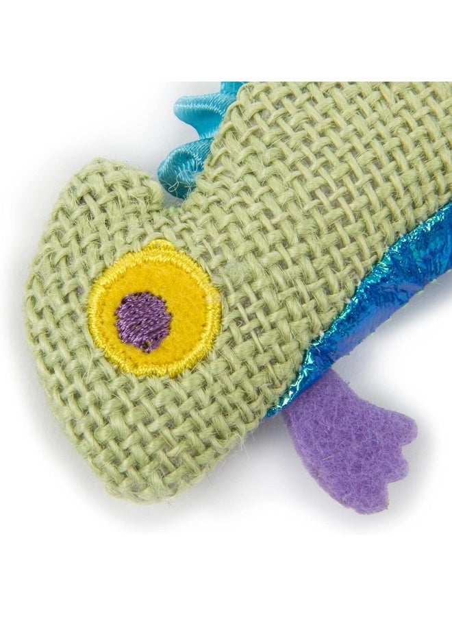 Petlinks HappyNip Crinkle Chameleon Cat Toy, Contains Silvervine & Catnip - Green, One Size - Image 2