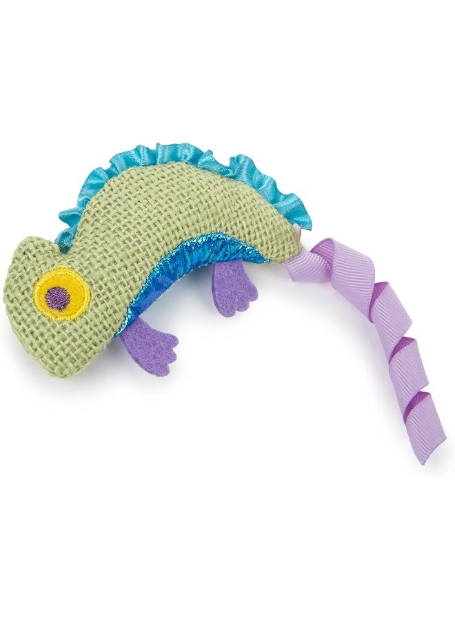 Petlinks HappyNip Crinkle Chameleon Cat Toy, Contains Silvervine & Catnip - Green, One Size - Image 1