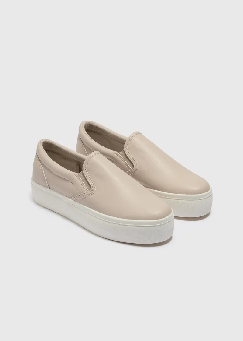 ماتلان Nude Platform Slip On Shoes