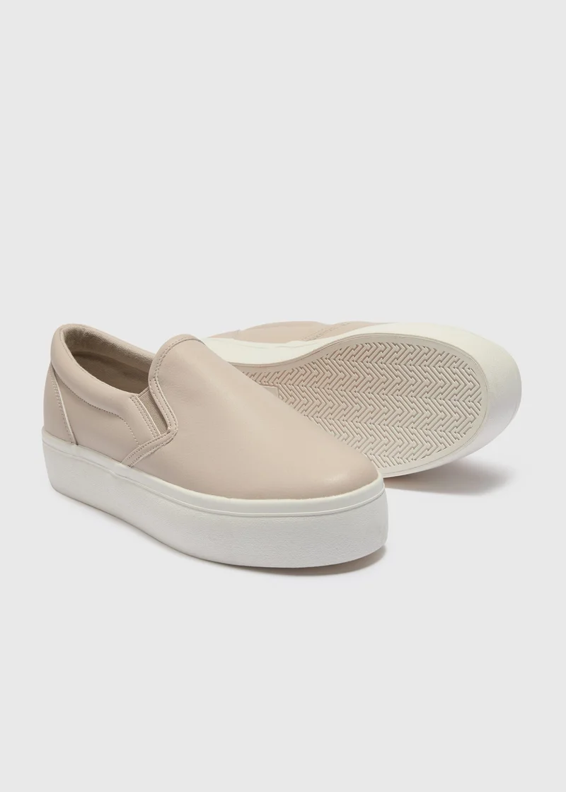ماتلان Nude Platform Slip On Shoes