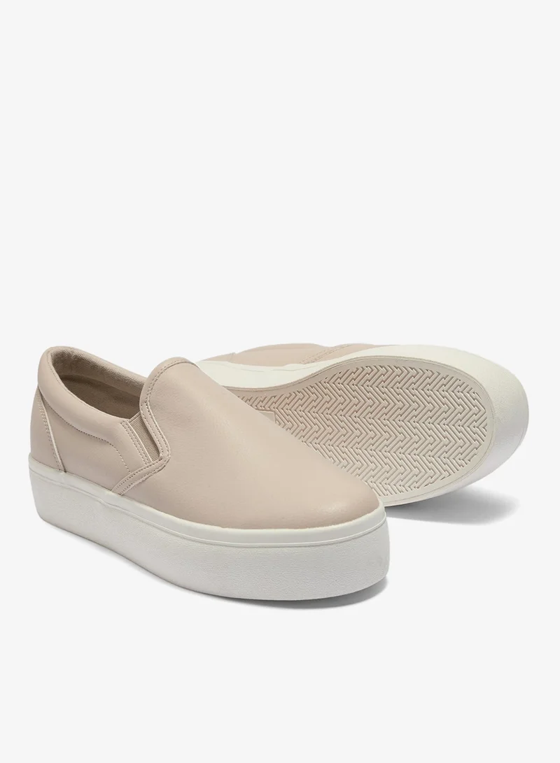 Matalan Nude Platform Slip On Shoes