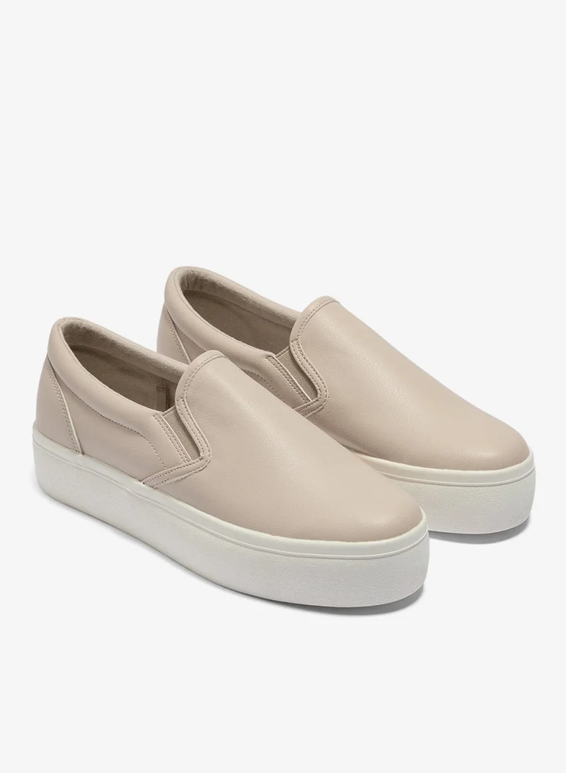 Matalan Nude Platform Slip On Shoes