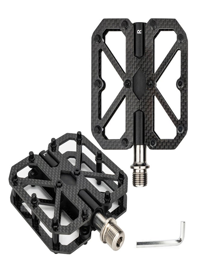ZTTO Bike Pedals Carbon Composite Three Bearings Non-slip Lightweight Pedals for Road Mountain Folding Bikes Black - Image 4