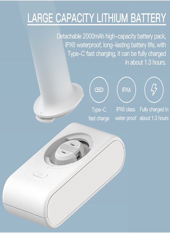 Xiaomi - Cordless High-Pressure Car Washer 18V with 2000mAh Rechargeable Battery with Multifunctional Portable Water Spray Cleaner for Cars, Outdoor Cleaning & More- White - Image 1