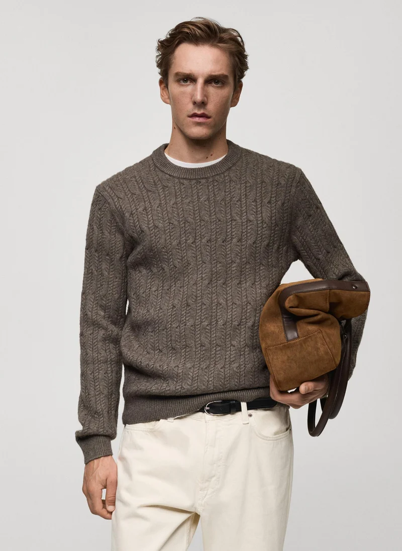 Mango Man Braided Knitted Sweater