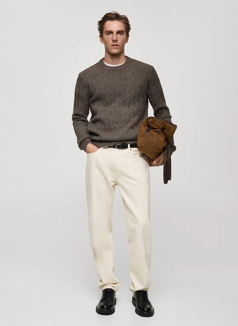 Mango Man Braided Knitted Sweater