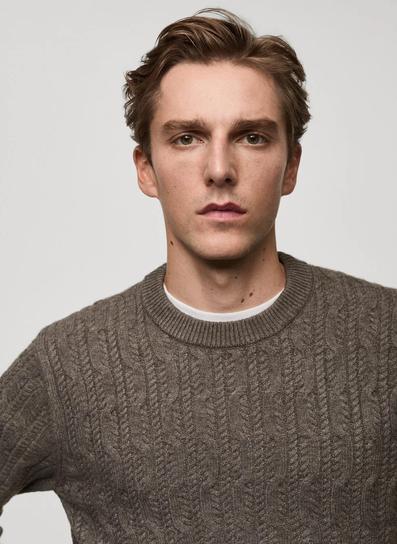 Mango Man Braided Knitted Sweater
