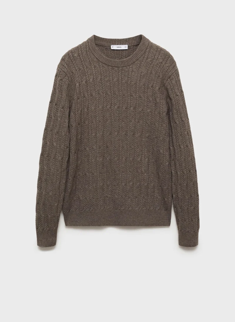 Mango Man Braided Knitted Sweater