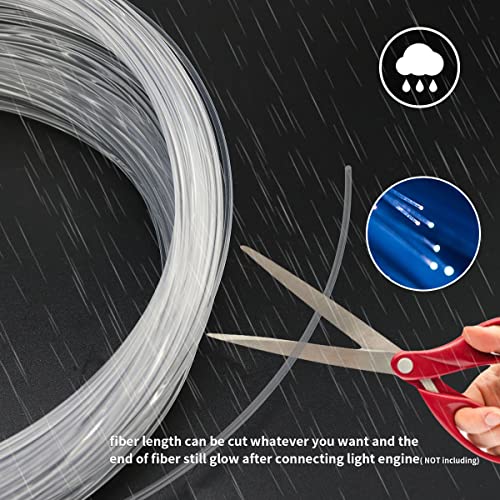 AZIMOM PMMA Plastic 2mm(0.08inch) 50m(164ft) End Glow Fiber Optic Cable Roll for Star Sky Ceiling All Kind Led Light Engine Driver Source - Image 3