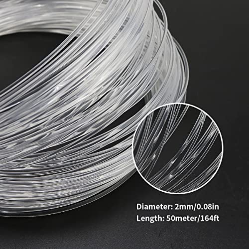 AZIMOM PMMA Plastic 2mm(0.08inch) 50m(164ft) End Glow Fiber Optic Cable Roll for Star Sky Ceiling All Kind Led Light Engine Driver Source - Image 2