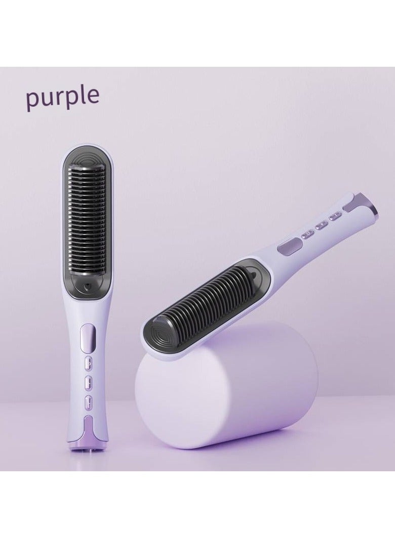 general Mini Ionic Straightening Comb – Travel-Friendly Straightener & Curler for Men/Women, Dual-Use Hair Styling Tool - Image 1