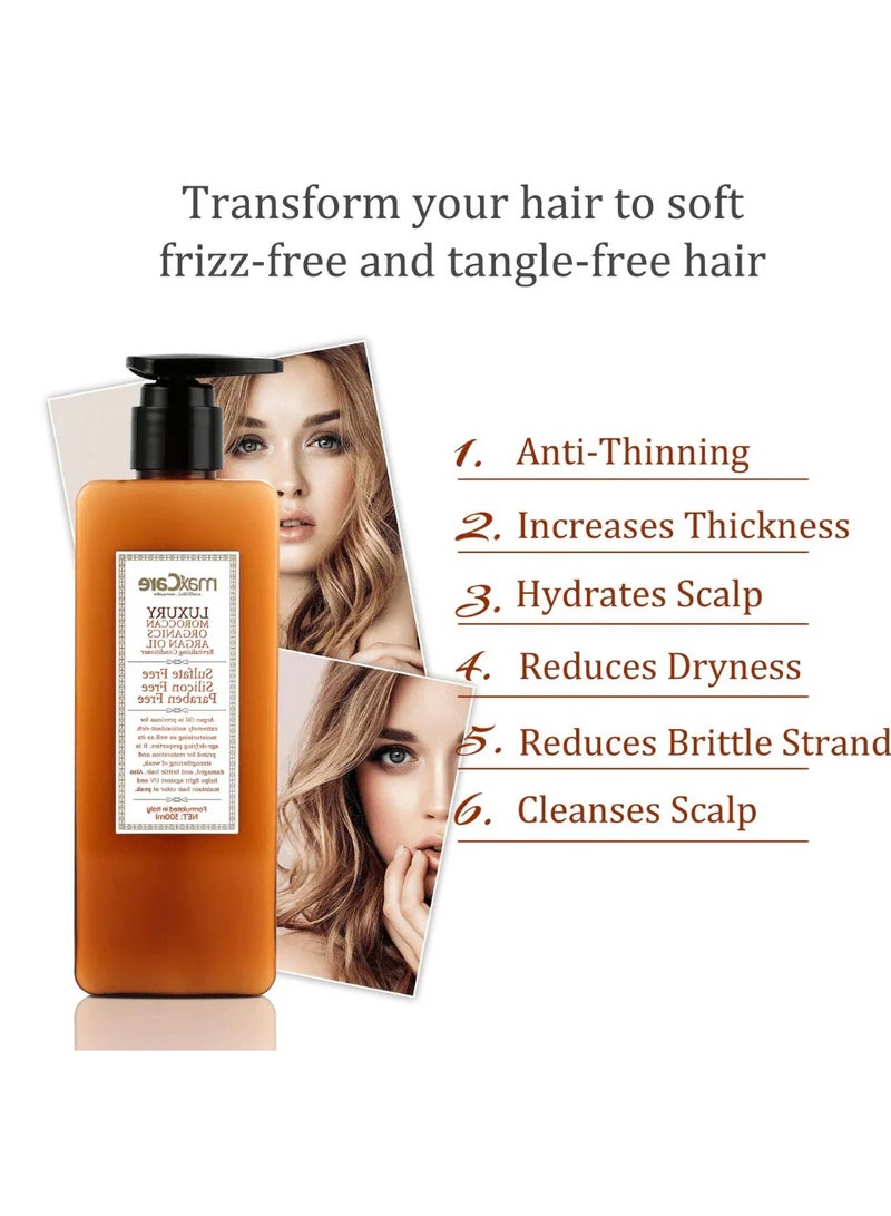 ماكس كير بلسم ماكس كير بزيت الأرجان المغربي العضوي 300 مل – خالٍ من الكبريتات وآمن للشعر المصبوغ - Image 4