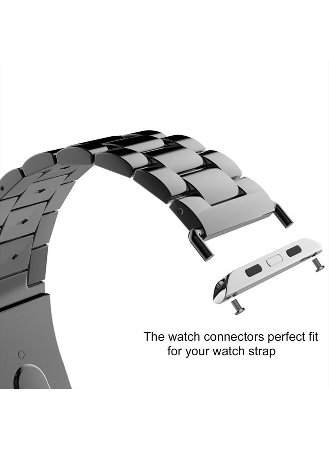 OMECKY Connectors Compatible with Apple Watch Band Adapter, Black (3 Pack) - Image 3