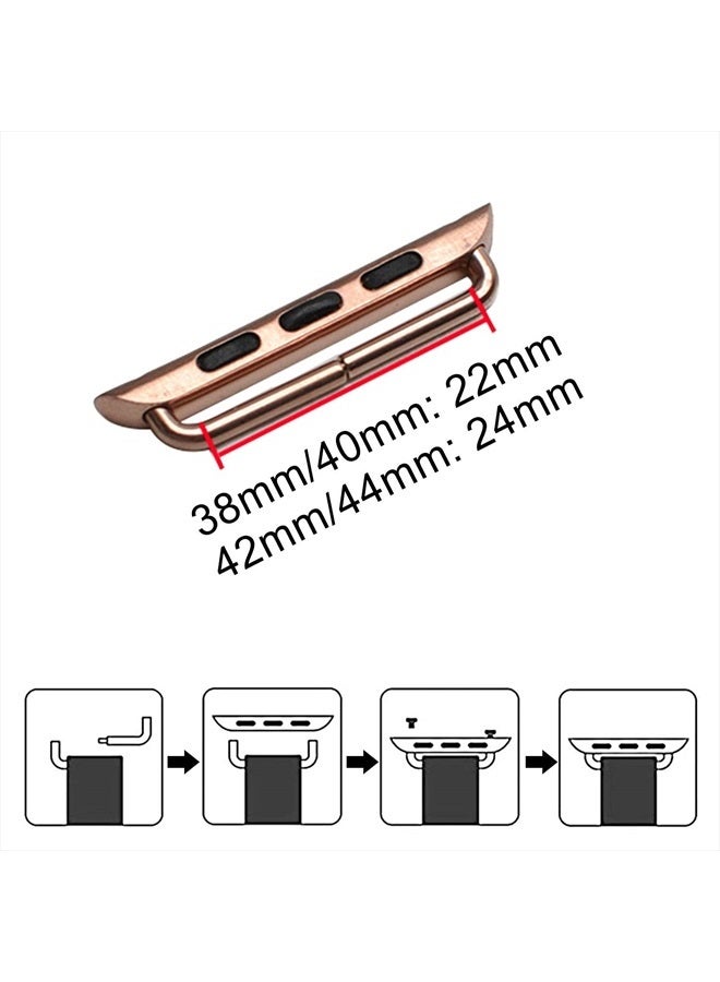 OMECKY Connectors Compatible with Apple Watch Band Adapter, Black (3 Pack) - Image 4