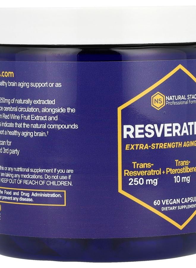 Natural Stacks Resveratrol+ 60 Vegan Capsules - Image 2
