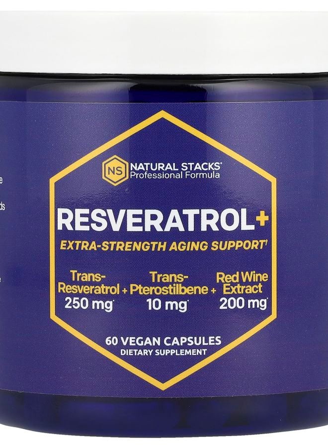 Natural Stacks Resveratrol+ 60 Vegan Capsules - Image 1