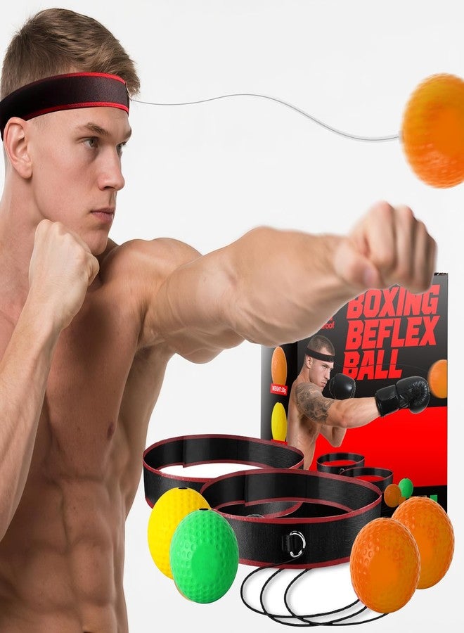 SWARDROOF Boxing Reflex Ball Headband Set - 4-Pack Reflex Balls with 2 Adjustable Headbands for Boxing & MMA, Perfect for Improving Reaction Speed, Timing, Accuracy, Focus and Hand-Eye Coordination - Image 1