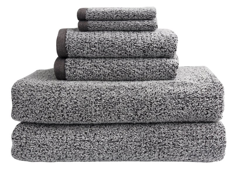 Everplush Everplush Diamond Jacquard 6 Pieces Extra Large Bath Sheet Set Grey Super Absorbent Soft and Quick Dry 
