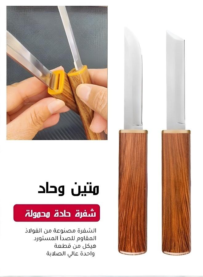 Portable Outdoor Camping Dual-Blade Knife for Meat, Seafood, and Fruit - Image 5