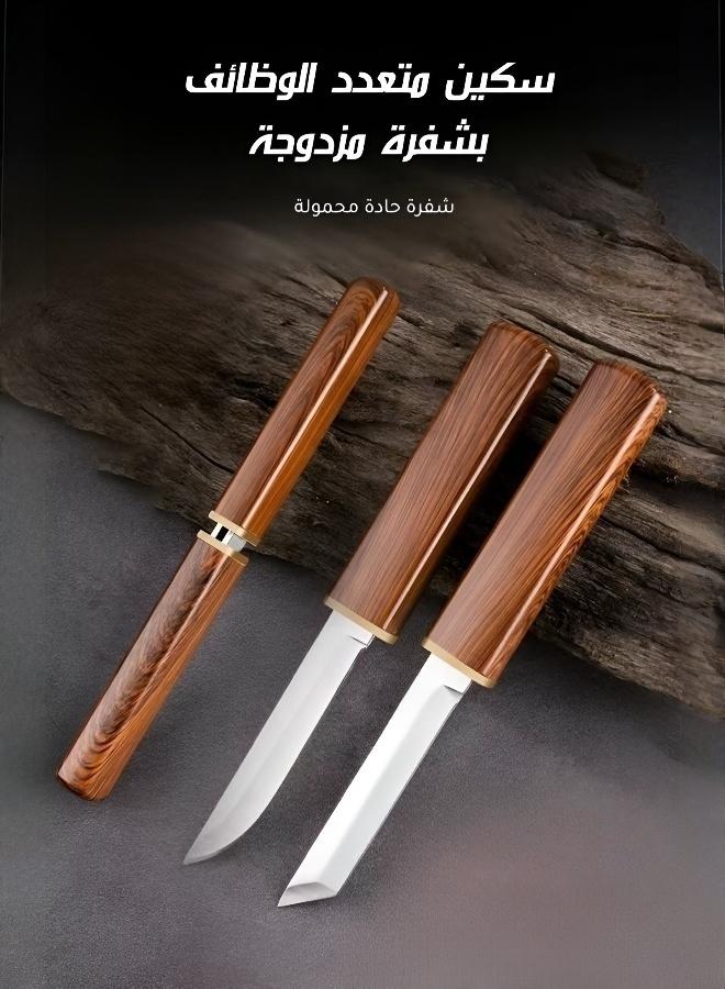 Portable Outdoor Camping Dual-Blade Knife for Meat, Seafood, and Fruit - Image 3