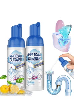SYOSI Drain Cleaner Foam Powerful Sink Quickly Clean Fragrance Bathroom Deodorizer Bowl for Toilet Tubs Clog Remover 2 Packs  - Image 1