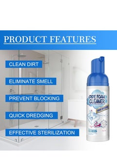 SYOSI Drain Cleaner Foam Powerful Sink Quickly Clean Fragrance Bathroom Deodorizer Bowl for Toilet Tubs Clog Remover 2 Packs  - Image 5