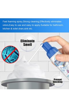 SYOSI Drain Cleaner Foam Powerful Sink Quickly Clean Fragrance Bathroom Deodorizer Bowl for Toilet Tubs Clog Remover 2 Packs  - Image 3
