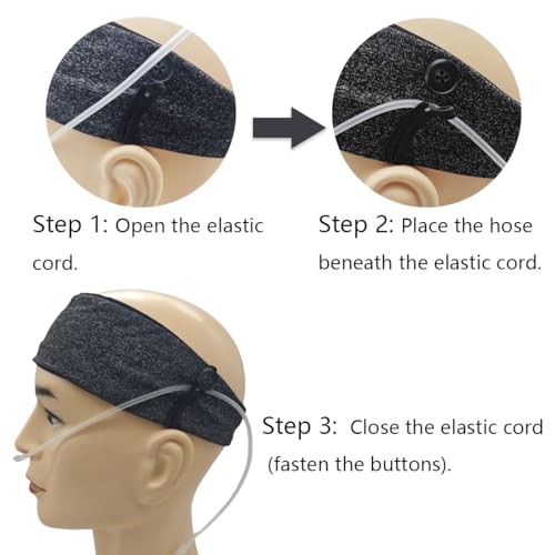 BODHIS Comfortable Oxygen Nasal Cannula Ear Protector Cannula Headband Hairband for Oxygen Concentrator Oxygen Users to Prevent Ear Soreness - Image 4